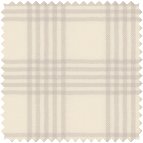 A swatch of Holland & Sherry Emerson in Shea shows an inviting plaid pattern with neutral colors