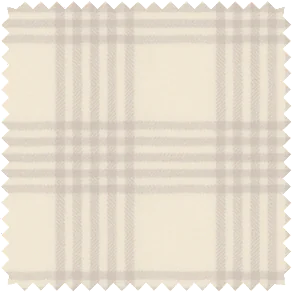A swatch of Holland & Sherry Emerson in Shea shows an inviting plaid pattern with neutral colors