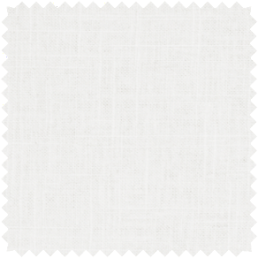 A swatch of Linen Blend in White shows the soft texture and clean, soft white color of the drapery fabric