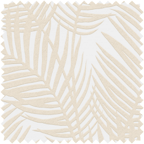 A swatch of Martyn Lawrence Bullard Palmier in Sand shows a beautiful leaf pattern in a sandy gold color