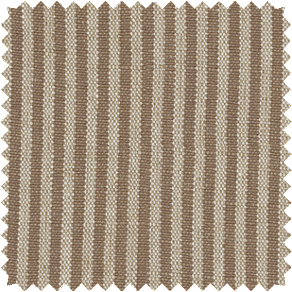 A swatch of Nate Berkus Surrey Stripe in Morel and Natural shows an elegant pinstripe pattern inspired by men's suits