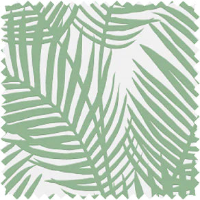 A swatch of Martyn Lawrence Bullard's Palmier in Tropical shows green spindly fronds of ferns