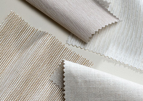 Swatches in warm tones and various textures from the Most Popular Collection are ideal for warm neutral curtains