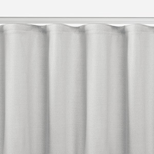 A product image of Ripple Fold Drapery shows the S-curve pleats ideal for sleek dining room curtain ideas