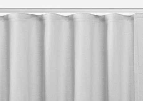 A product image of Ripple Fold Drapery shows the S-curves ideal for modern dining room curtain ideas