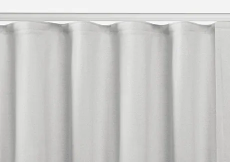 A product image of Ripple Fold Drapery shows the S-curves ideal for modern dining room curtain ideas
