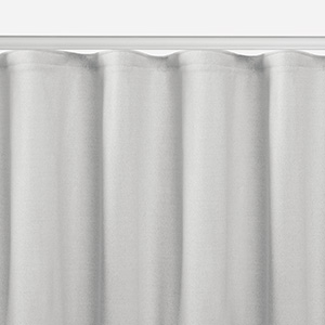 A product image of Ripple Fold Drapery shows the gentle S-curves of one pleat style for sliding glass door curtain ideas