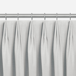Tailored Pleat Drapery is ideal for bedroom window treatment ideas thanks to its streamlined design for easy use and style